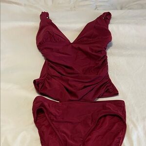 Spiegel Burgundy One-Piece Swimsuit